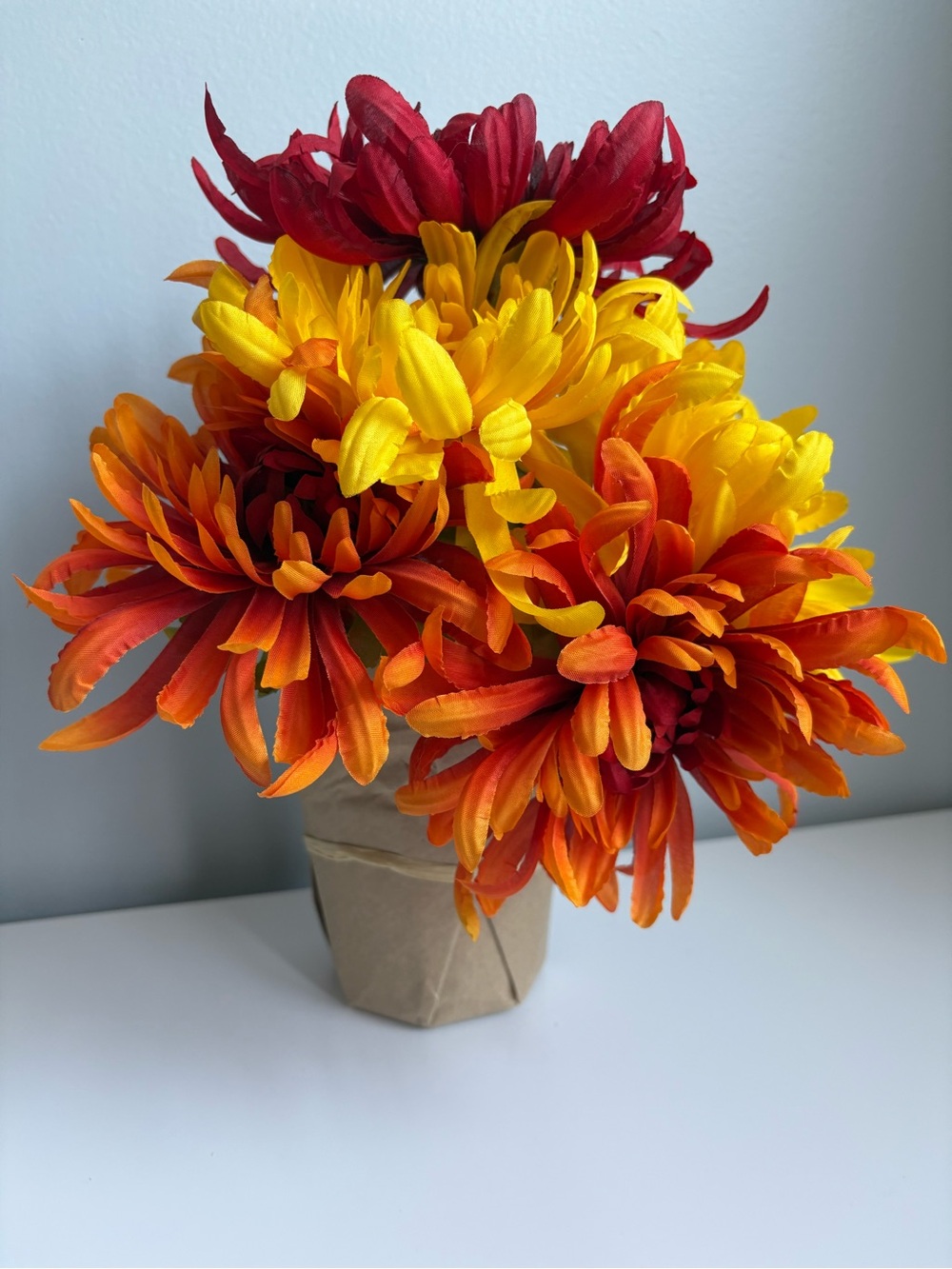 Fall Potted Mum Floral Arrangement 🍂